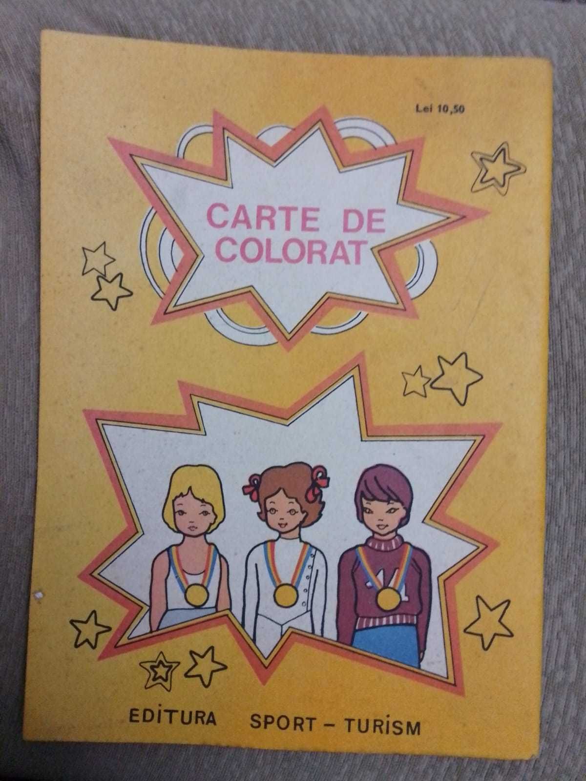 Carte de desenat/colorat - Hai, copii, sa facem sport -1985-nefolosita