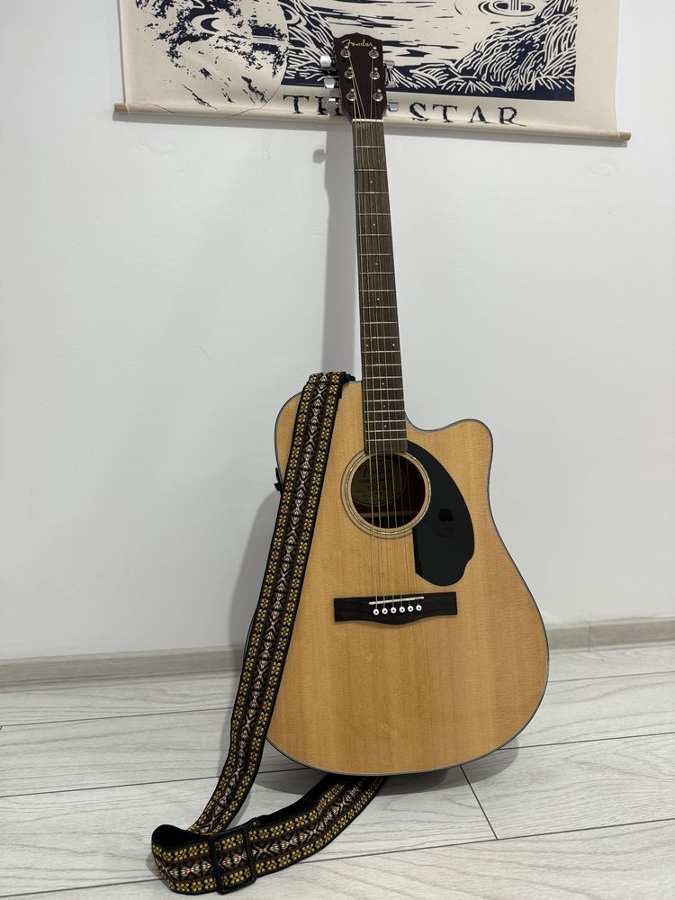 Chitară electro-acustică Fender CD-60SCE Natural + accesorii