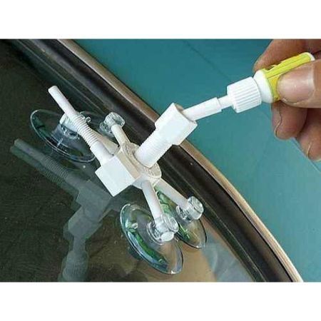 Set de reparare geam,aplicator de lipici,folie