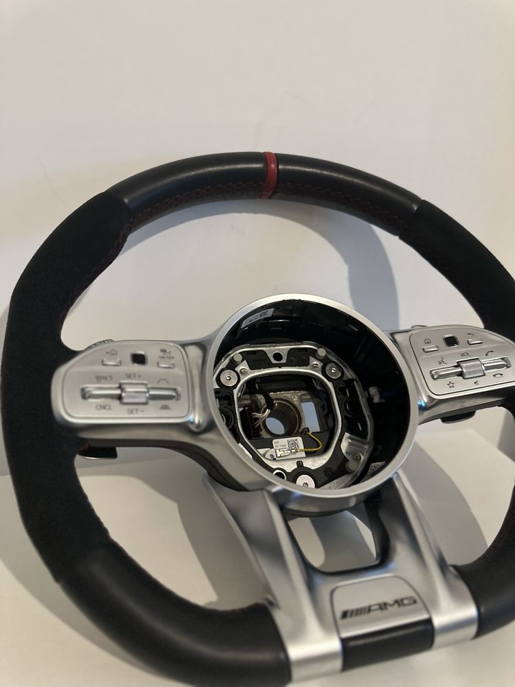 Volan Mercedes AMG OEM Alcantara/Piele cu Distronic (2019-2023)