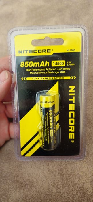 Baterie nitecore 14500 / 850mah