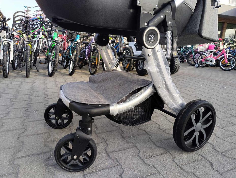 MONI Комбинирана детска количка 2 в 1 POLLY сив