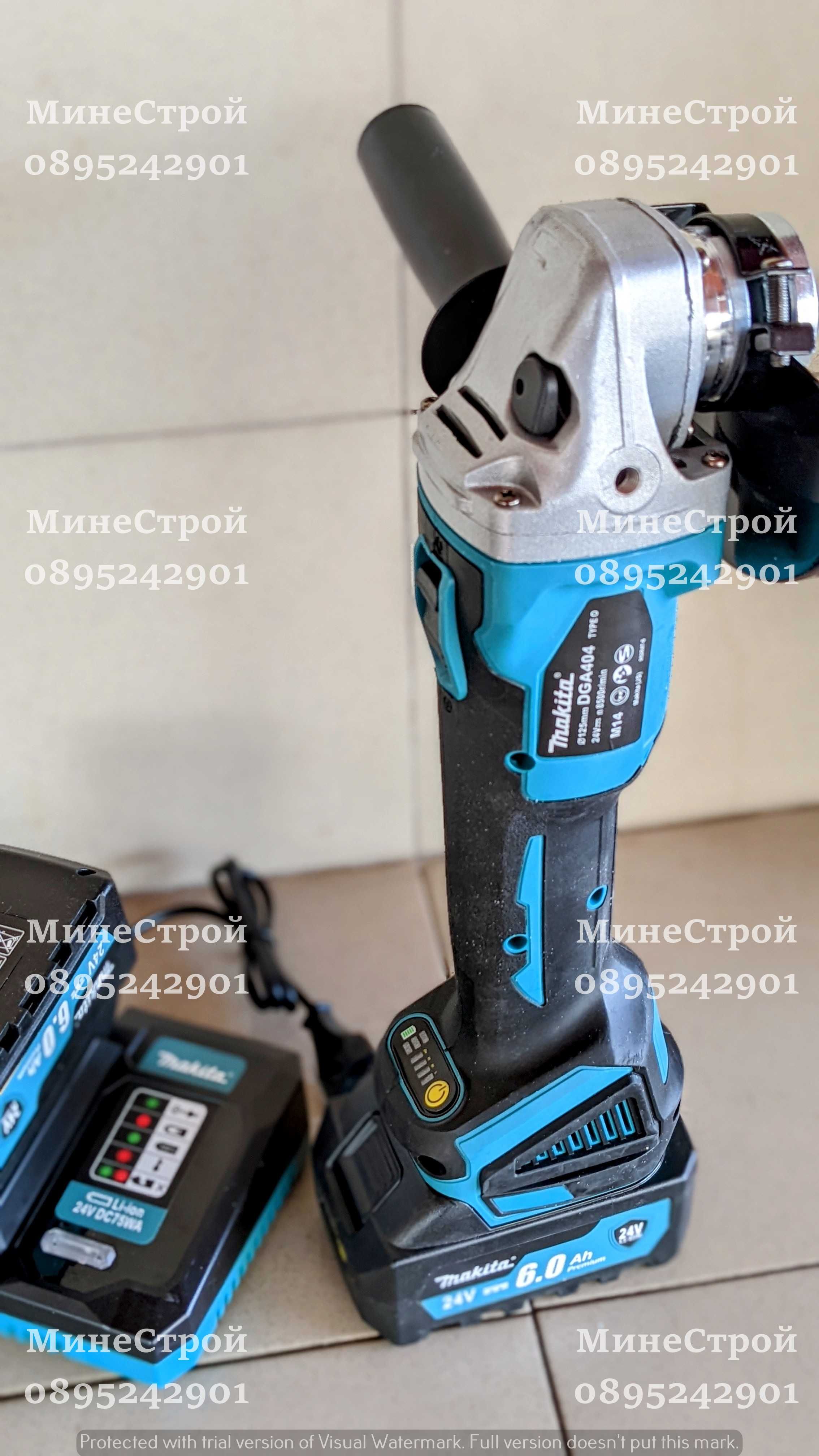 2 в 1 Ъглошлайф MAKITA 24V с 2 батерии 6.0Ah Макита резачка флекс