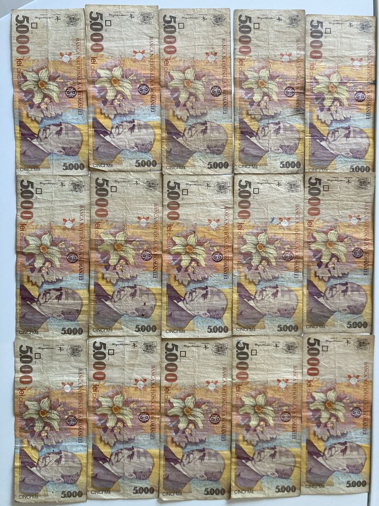 Vând bancnote de 5000 lei -1998