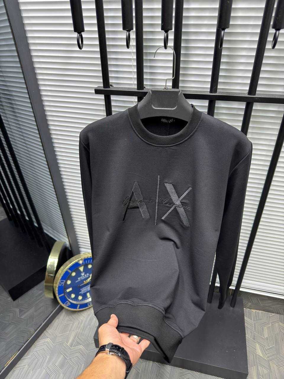 Мъжка блуза Armani , Армани блуза с дълъг ръкав , бяла и черна