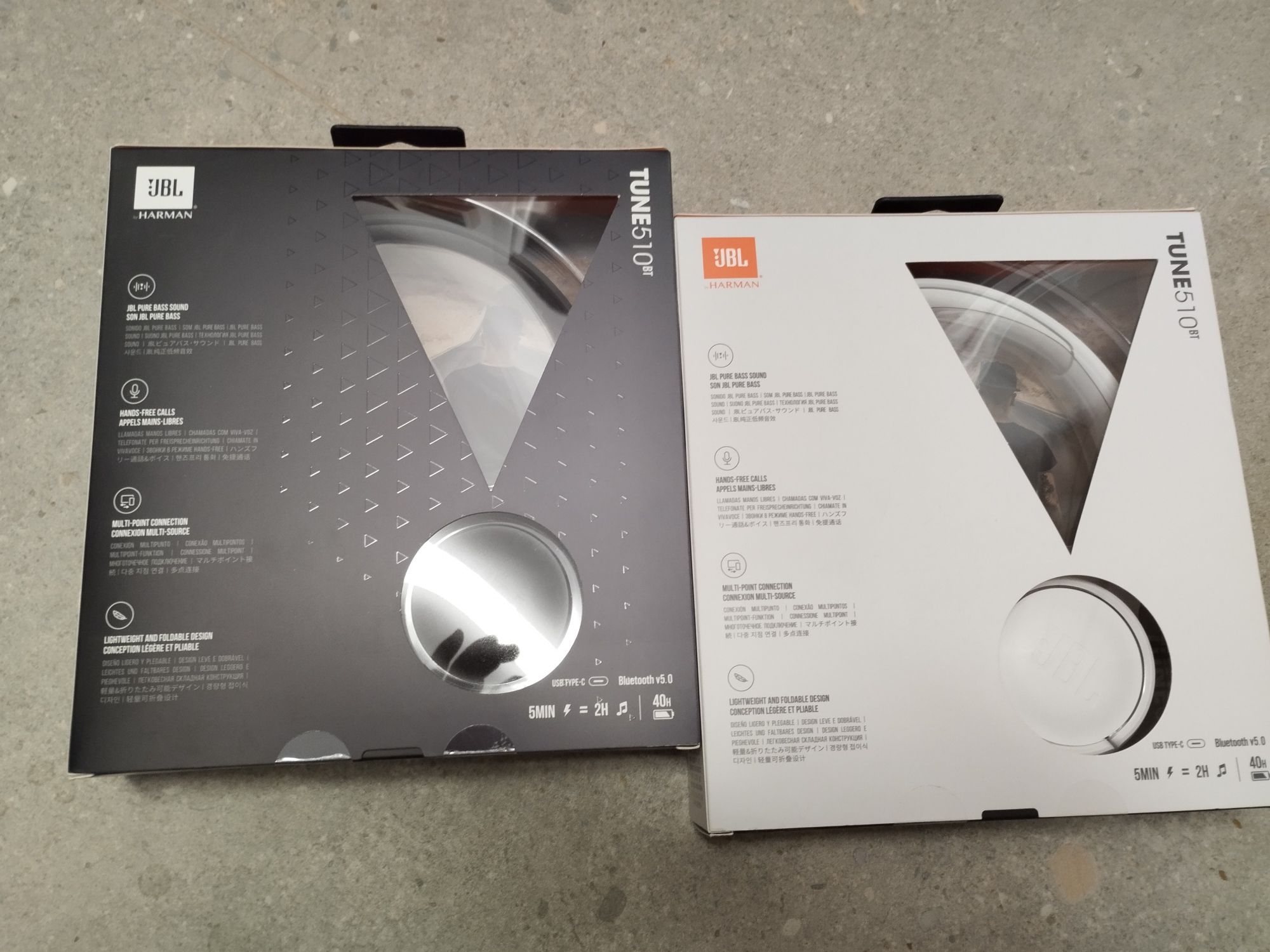 Casti Wireless SIGILATE, JBL Tune 510 BT, Alb - Negru