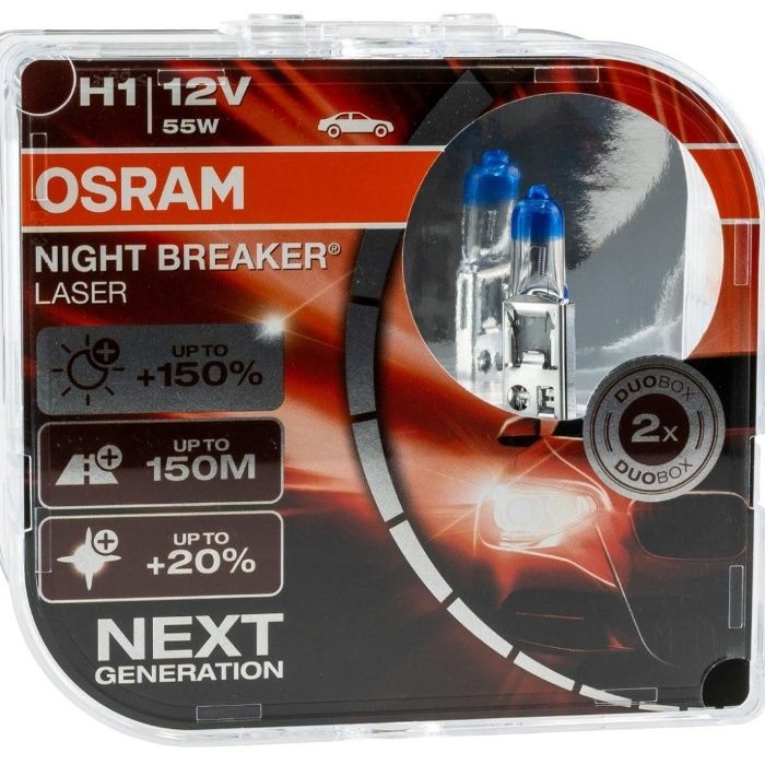 Халогенни крушки OSRAM NIGHT BREAKER LASER+150% H1,H3,H4,H7,H8,H11...