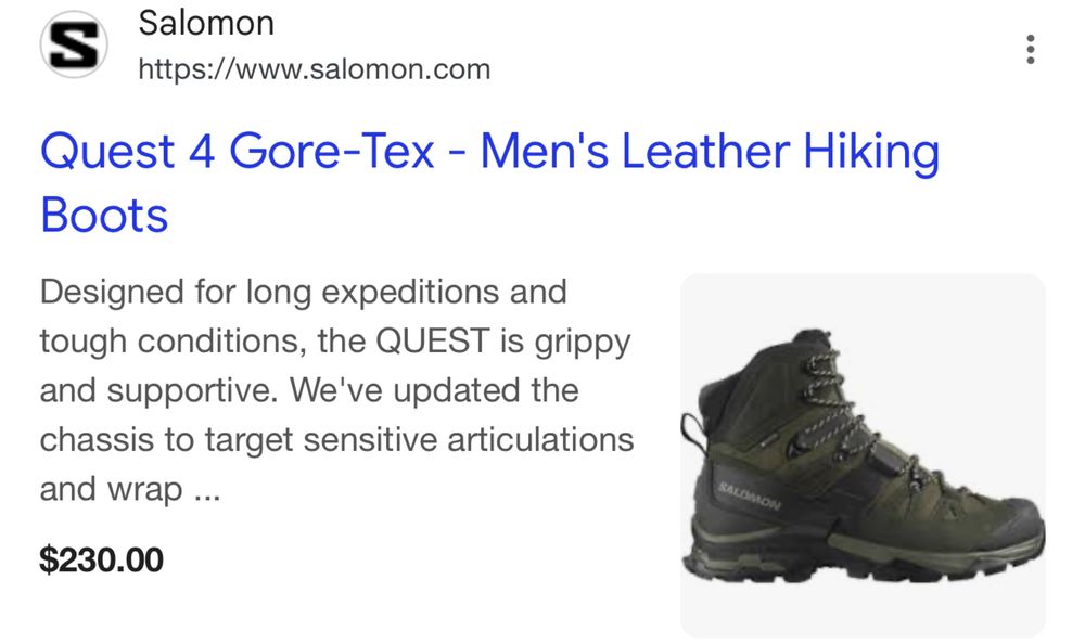 Salomon Quest 4 Gore-Tex (46) Туристически Обувки