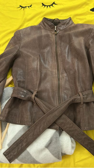 Geaca piele cu cordon