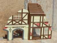 Macheta diorama fatada casa germana traditionala 19x13.5 cm