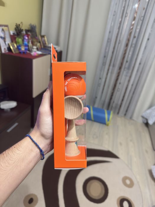 Kendama Krom Pop Rubber- Portocaliu mat/ Orange