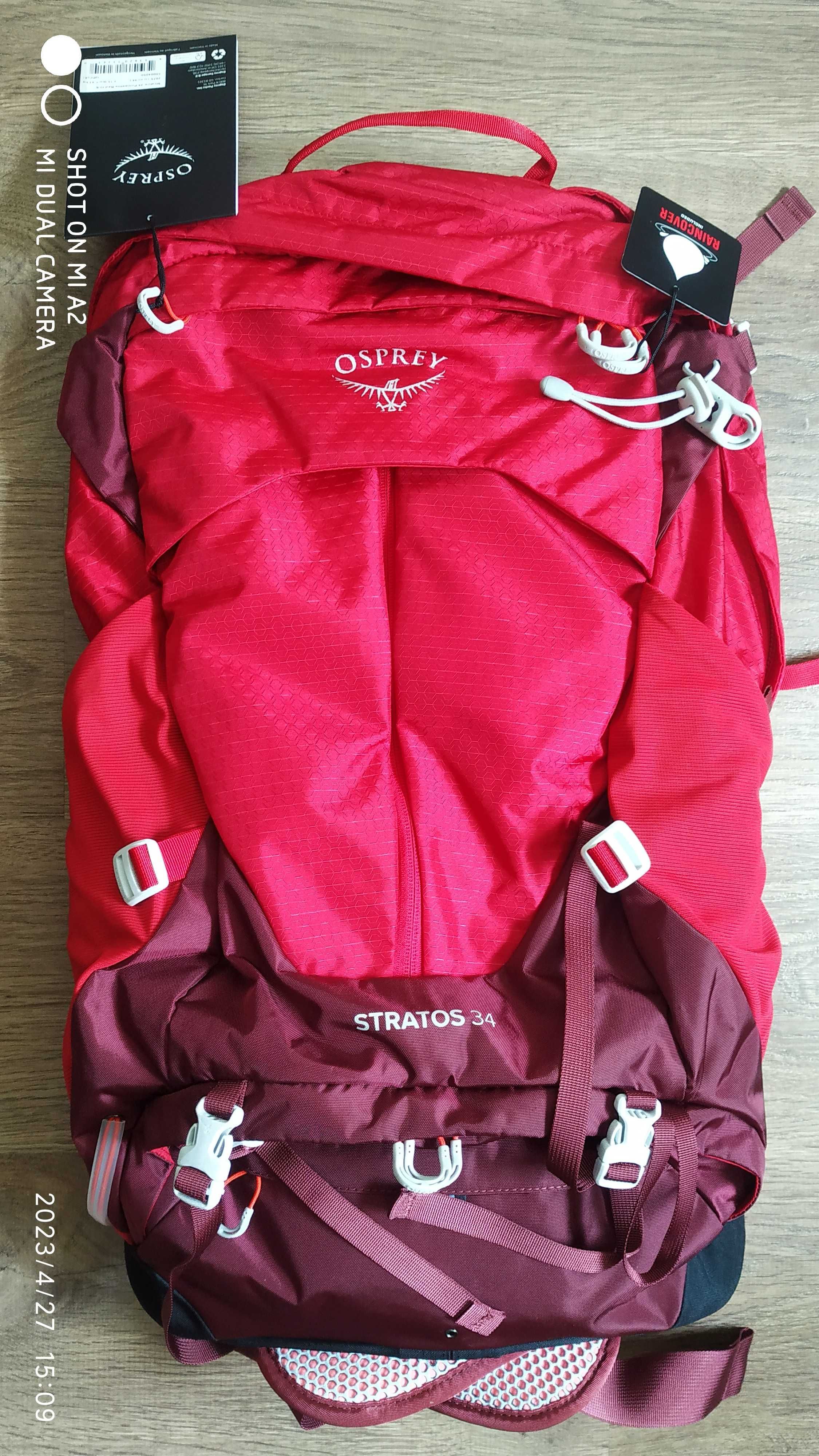 Osprey Stratos 34 Poinsettia Red