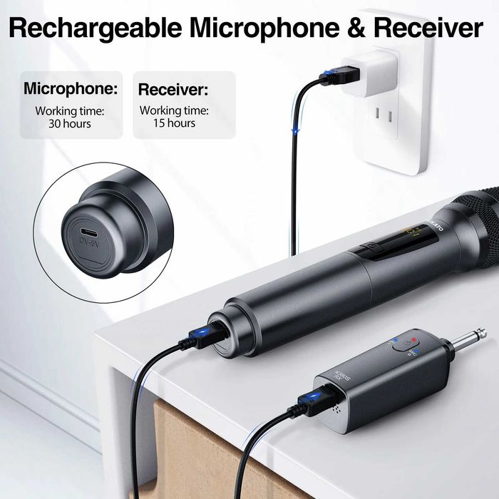 Професионални микрофони LEKATO K380S 2.4G безжичен комплект