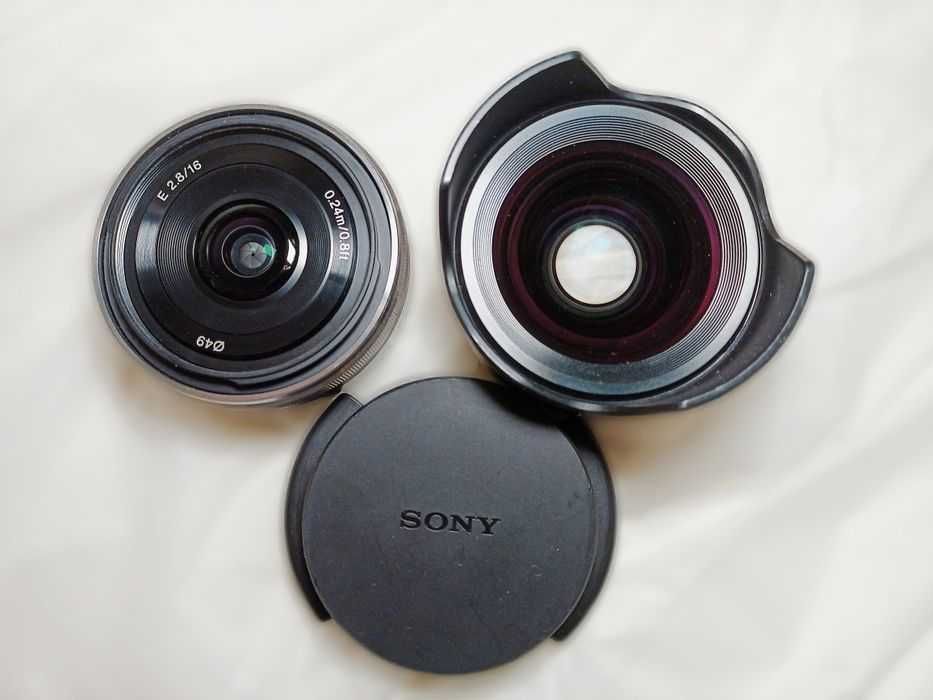 Sony E 2.8/16 (SEL16F28)+сверх широкоугольная насадка.