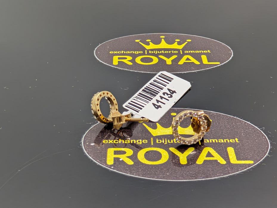 Bijuteria Royal: Cercei aur 14k/1.38 gr