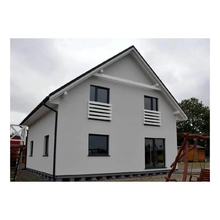 Casă modulară pe structură metalică, cu pereți din panouri sandwich, p