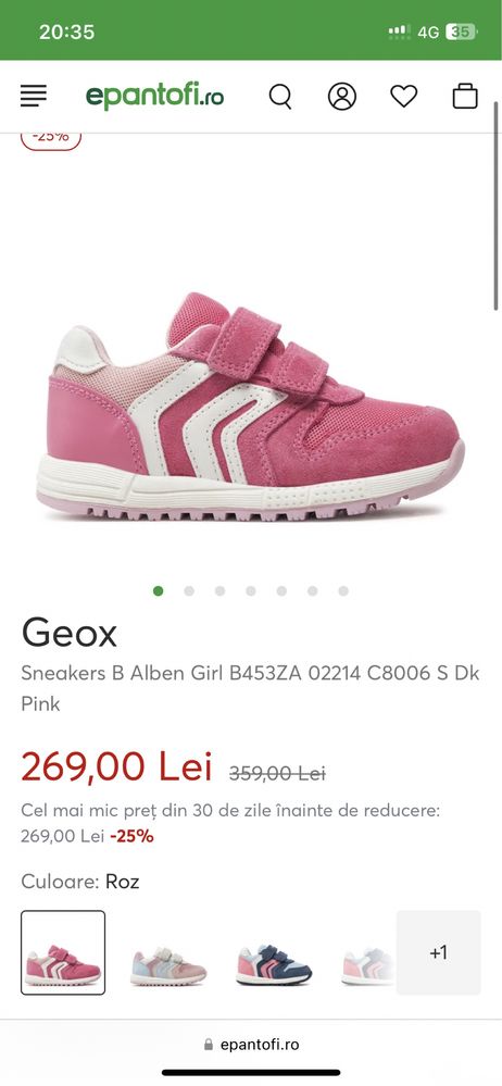 Pantofi sport copii Geox Alben