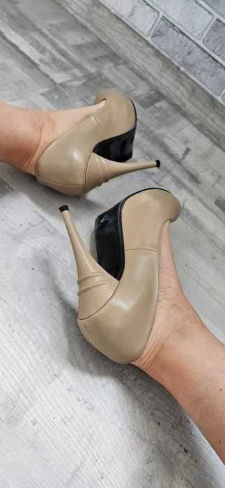 Pantofi dama piele naturala, toc 12cm, designer Mihaela Glavan, nr. 39