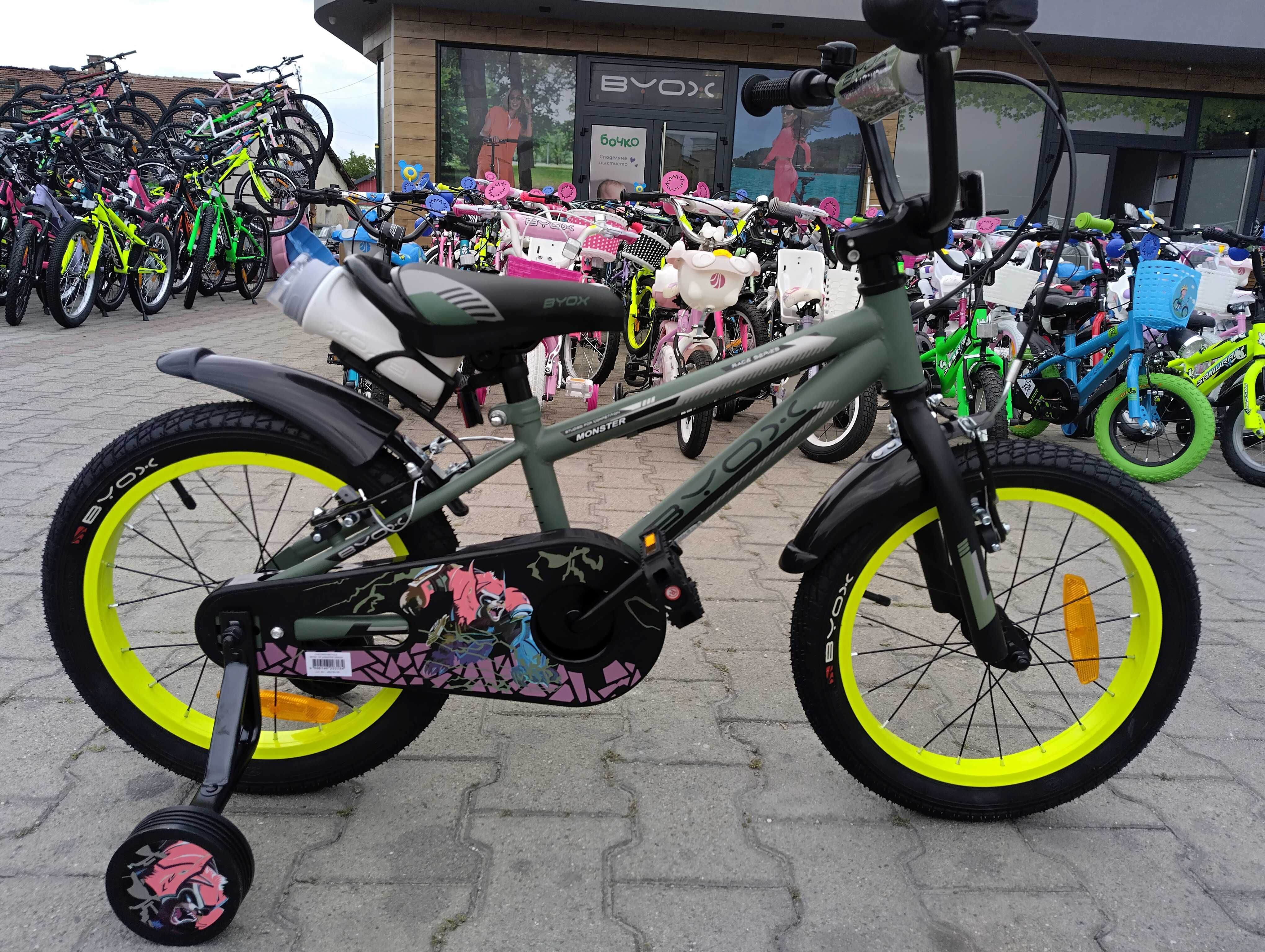 BYOX Велосипед 16" MONSTER зелен
