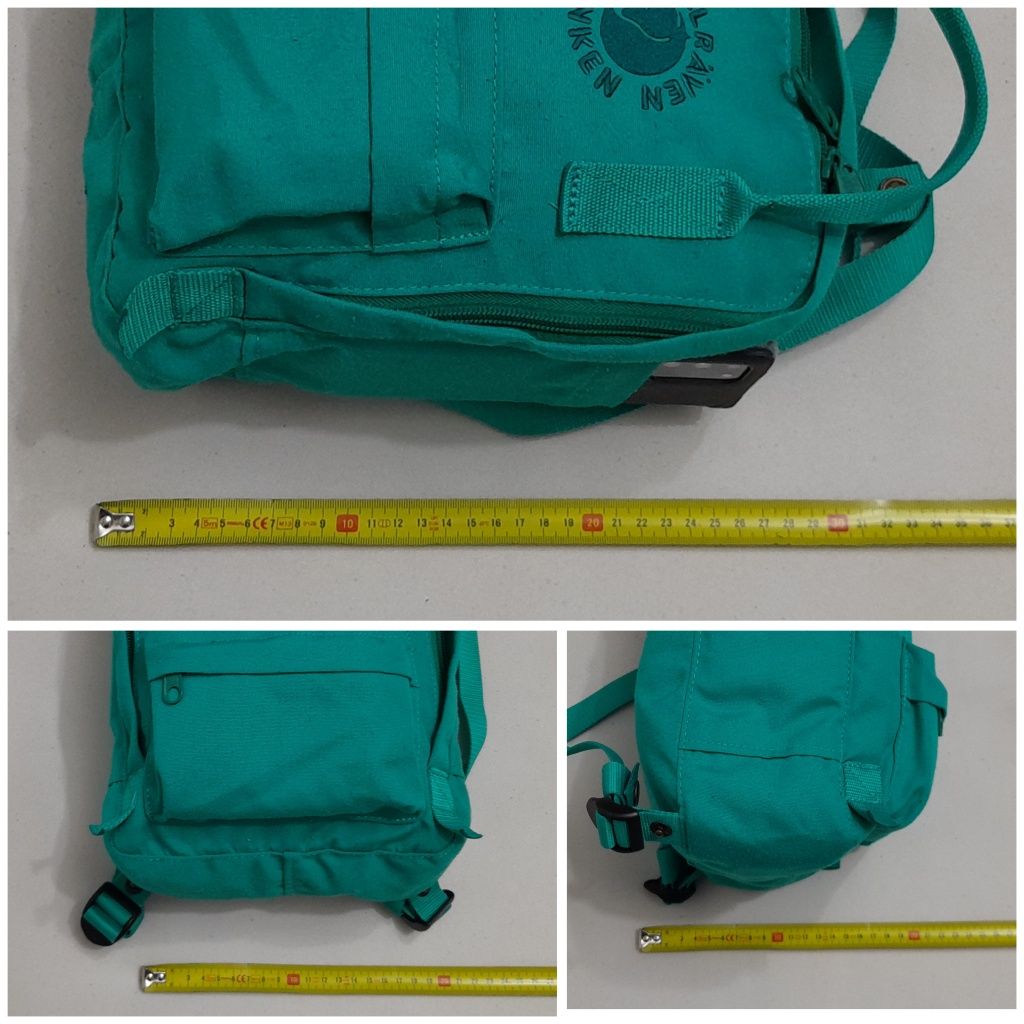 Rucsac Fjallraven Kanken mini verde, ghiozdan unisex copii sau adulți