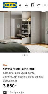 Dulap ikea usi glisante sticla si oglinda