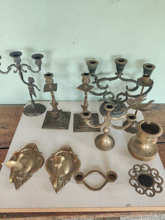 Sfetnice lumânări/bronz