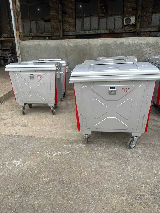 Мусорный контейнер металлический оцинкованный 1100 литр