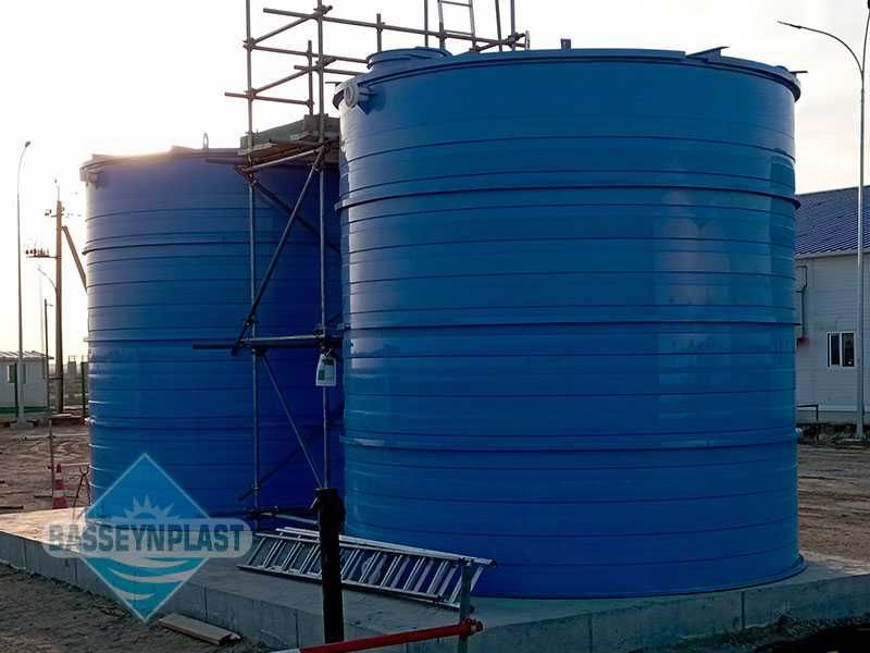 Эко емкость, резервуар 50м3, тонн из полипропилена для воды, бак