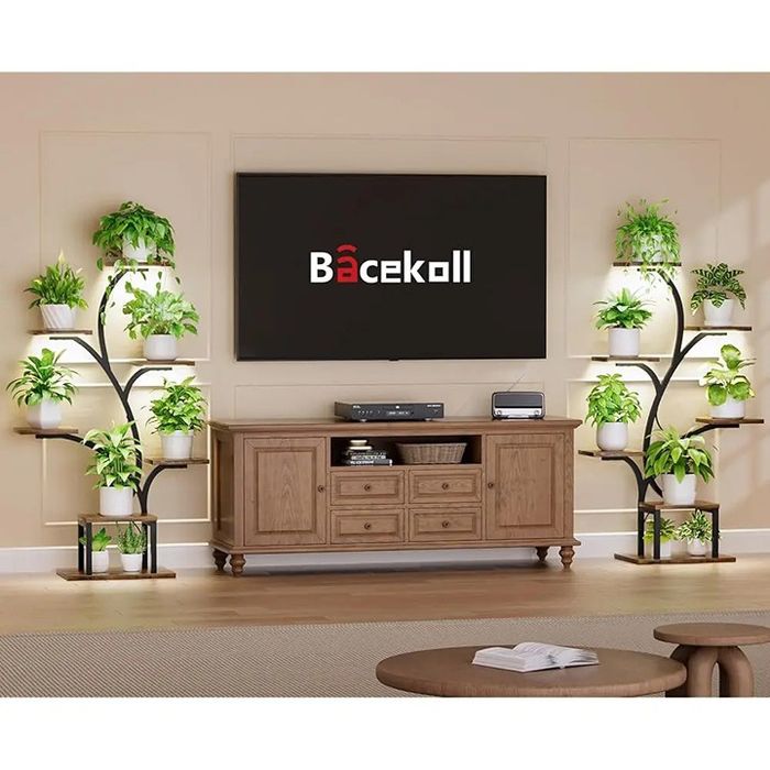 (Sf-1) 7-ярусная подставка для растений с LED-фитолампой,