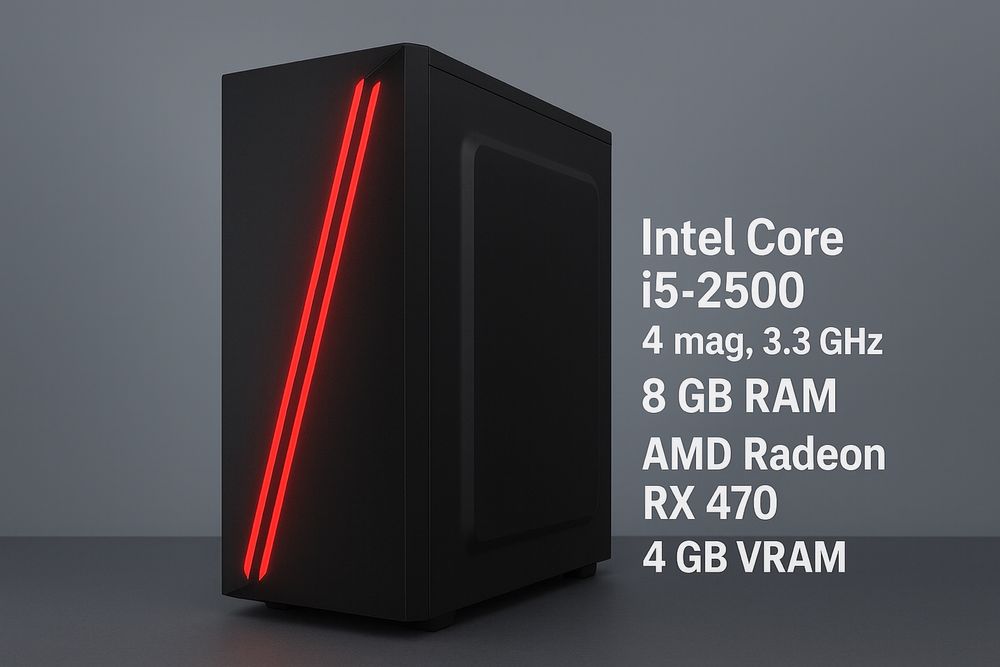 PC GAMING – bine întreținut, rapid și gata pentru jocuri – i5 + RX 470