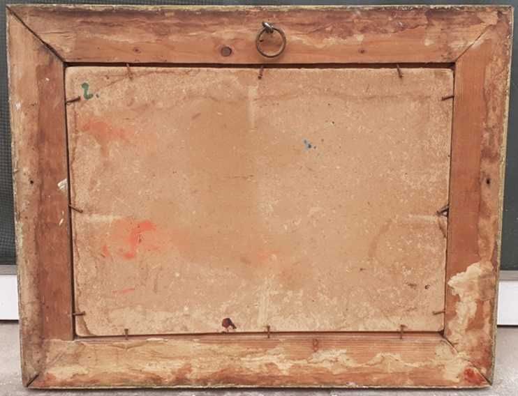 Tablou vechi - peisaj dobrogean - semnat N. Darascu