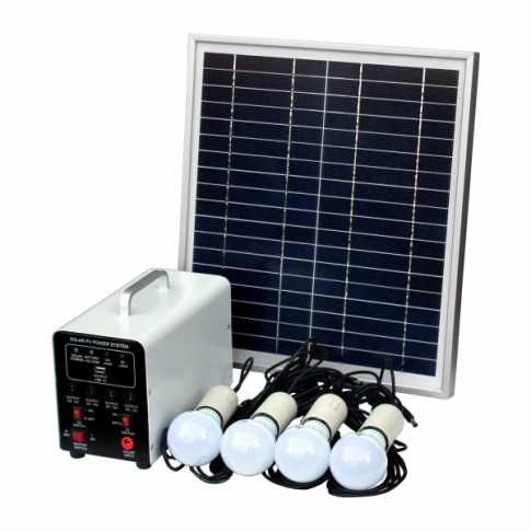 Kit cu panou solar cu lanterna, 3 becuri, USB,GD-8017,acumulator6V 4Ah