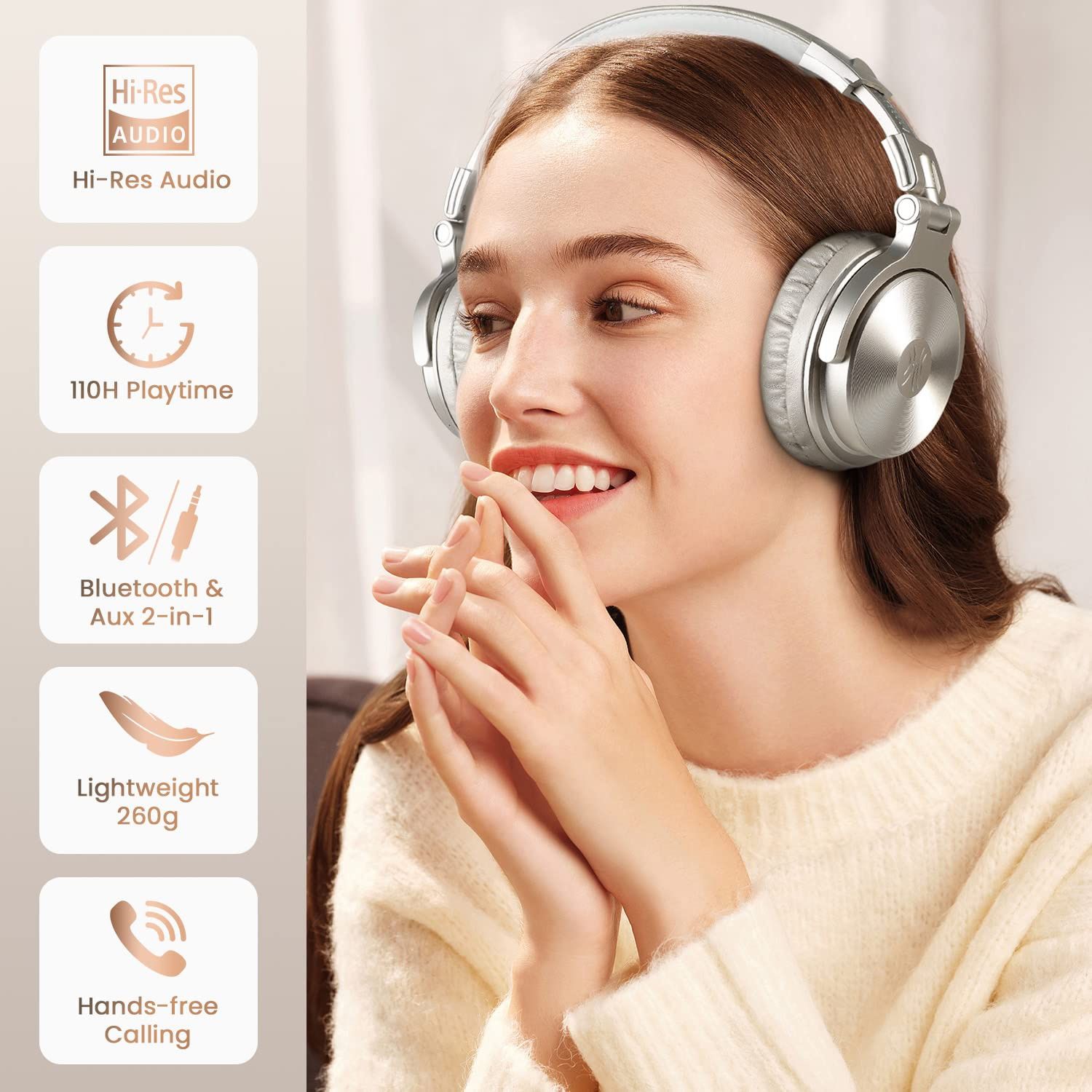 Безжични слушалки OneOdio Studio Pro-C, Hi-Res, BT 5.2 , 20 Hz-40 KHz