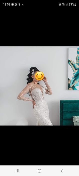 Rochia mireasa sirenă XS/S