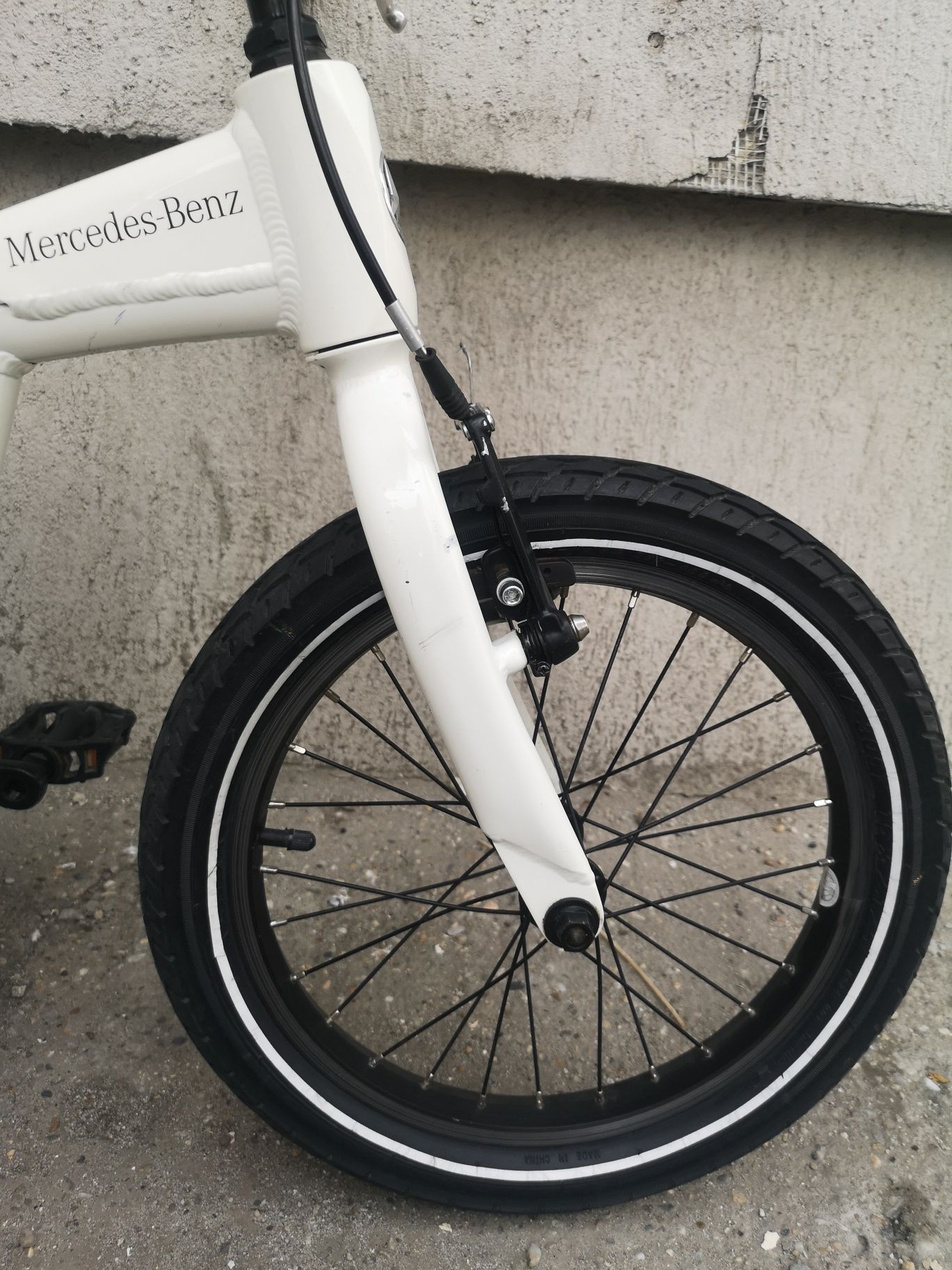 Bicicleta copii Mercedes Benz, 16 zoll, aluminiu, alb, 3 ani+ ,
