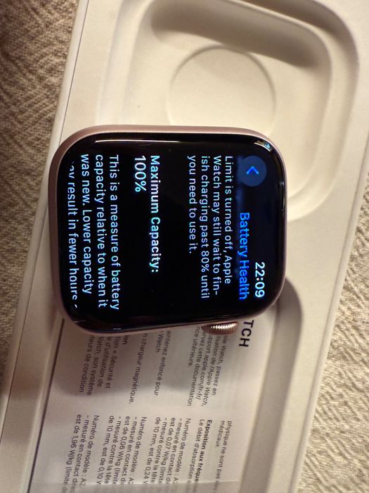 Apple Watch series 9 4G Cellular 45mm Pink Aluminum 100% baterie