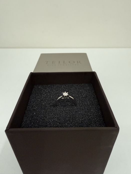 Inel Logodna Teilor aur 18k cu diamant natural