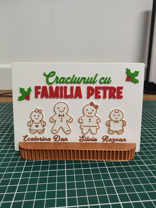 Decoratiune placuta personalizabila printata 3D