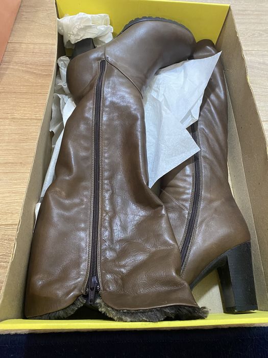 Cizme îmblănite din piele