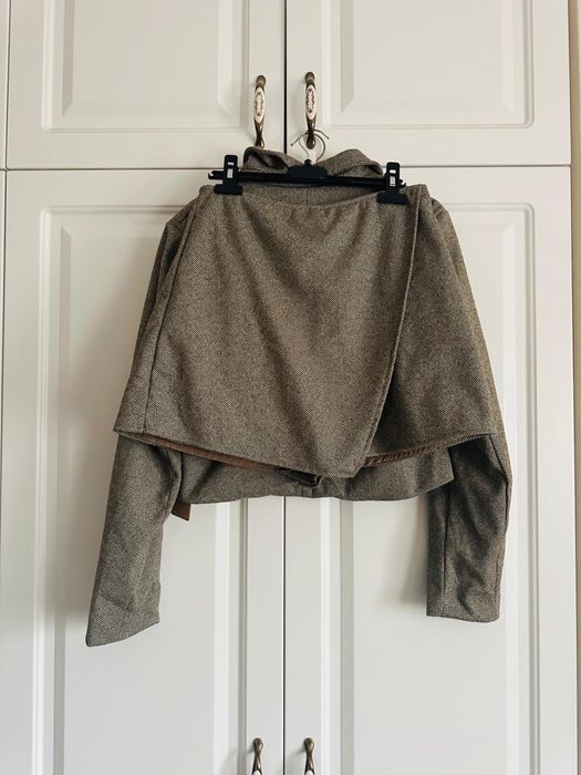 Costum masura M stil Massimo Dutti , Nou , sacou si fusta pantalon