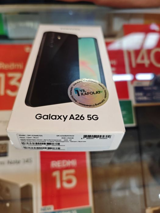 Samsung A26 5G  8/256 15 кун ишлаган янгидек