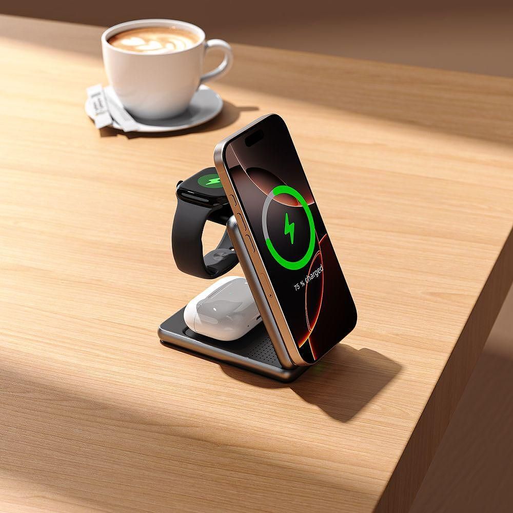 Стойка за безжично зареждане tech protect qi15w - a42 3in1magnetic mag