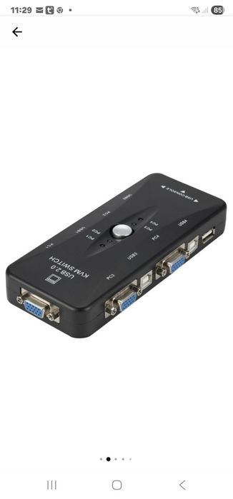 Switch KVM 41UA HOPE R, 4 porturi, USB 2.0 A + USB 2.0 B + VGA,nou.