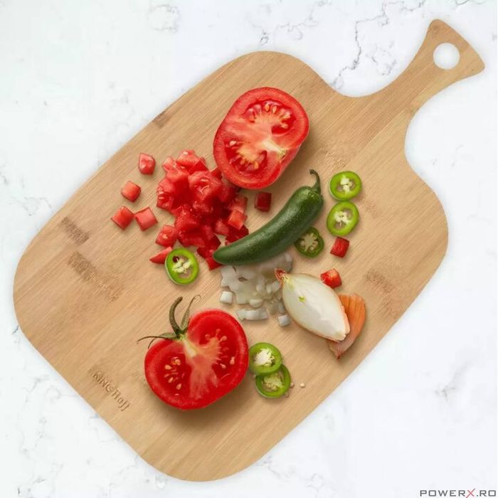Tocator din bambus, placa de taiere, 38x23x1.5cm Kinghoff