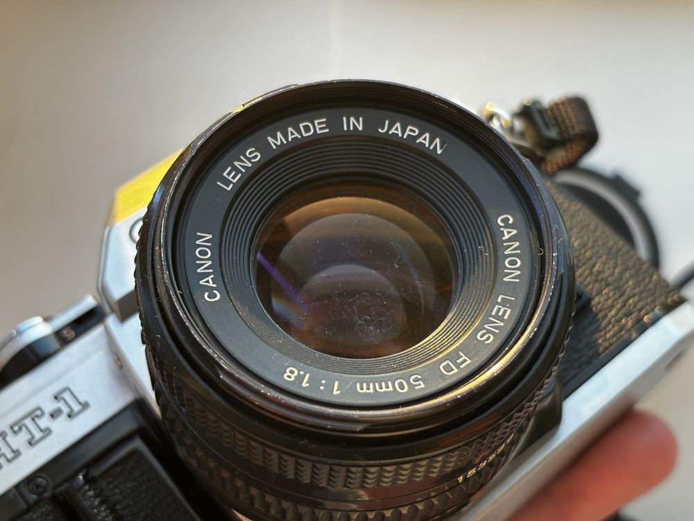 Aparat foto film vintage Canon AT-1 Japan 50mm 1.8