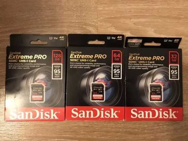 Card SD Sandisk Extreme Pro SDXC UHS-I 4K U3 32GB 64GB 128GB SIGILAT