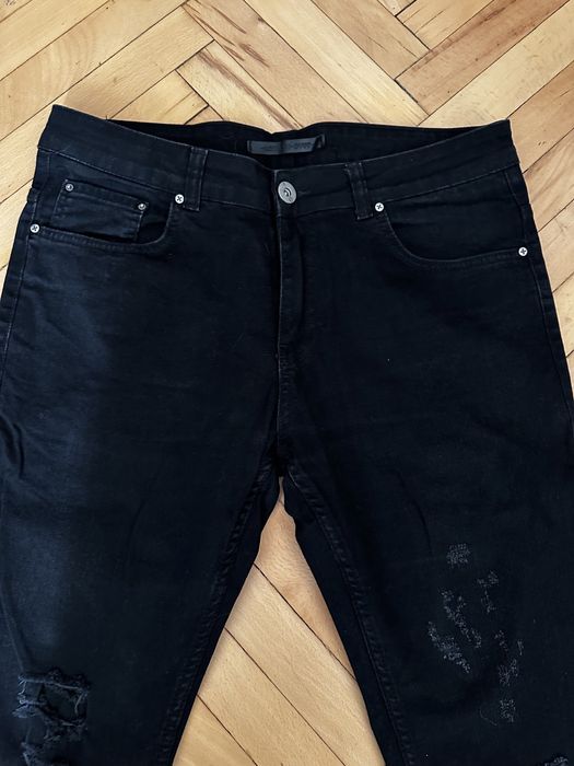 Ashes to dust denim black 32 slim zara yeezy travis jack jones дънки