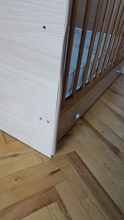 Детска дървена кошара с матрак