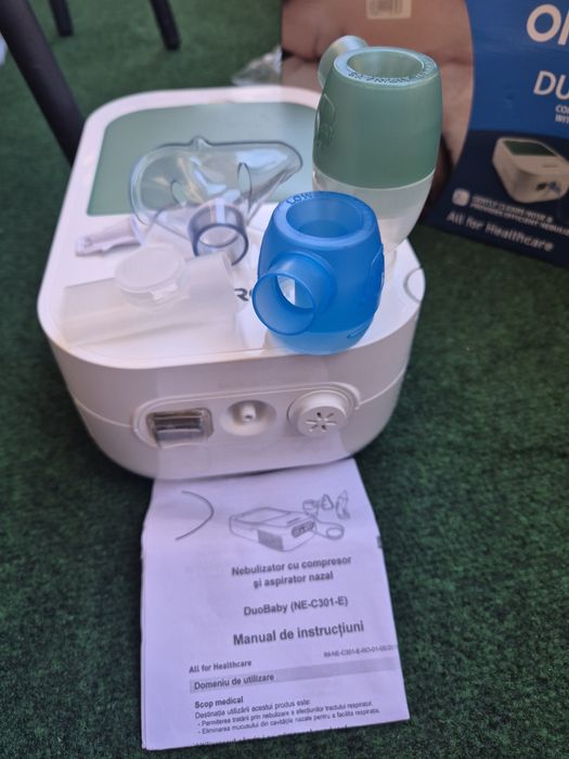 Nebulizator cu compresor si aspirator nazal Omron DuoBaby, ieftin