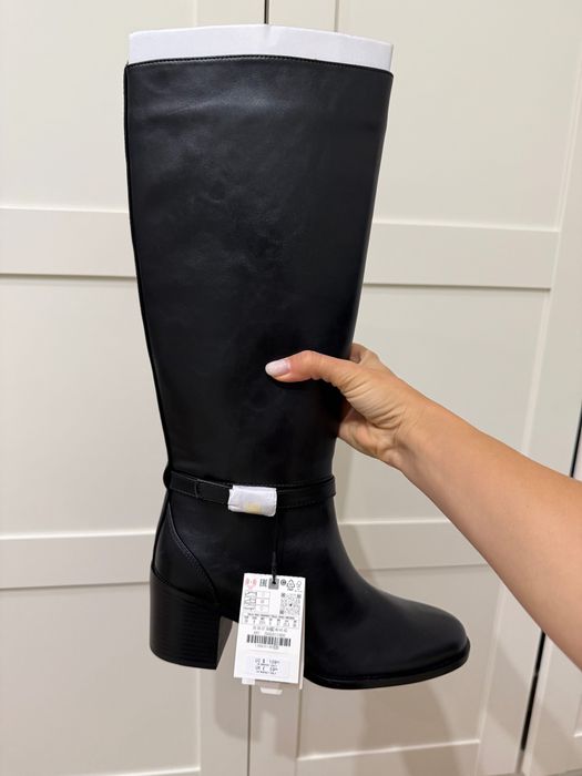 Дамски ботуши с масивен ток Zara 39